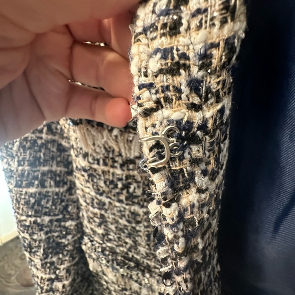 Stella & Lorenzo Metallic Tweed "Lady" Style Jacket - Picture 7 of 8